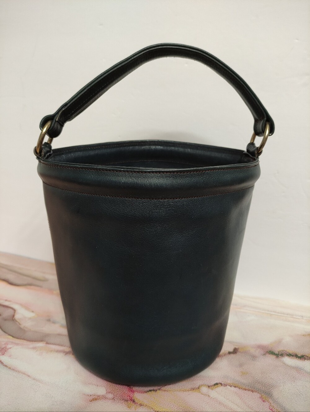 Vintage Coach Bonnie Cashin Large Bucket Bag Navy - Picture 5 of 15